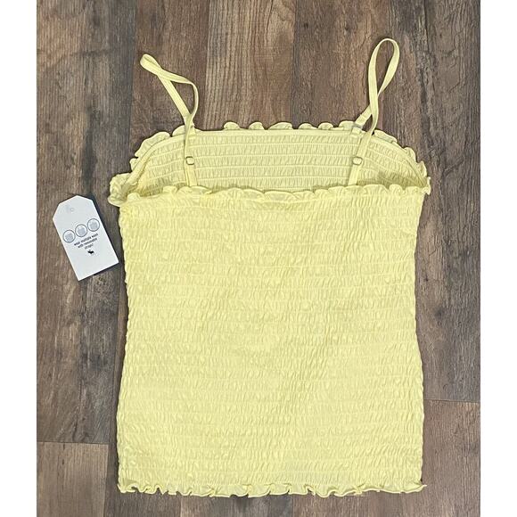 NWT Abercrombie Kids Girls Size 15/16 Yellow Tank Top Adjustable Straps NEW - Picture 2 of 4